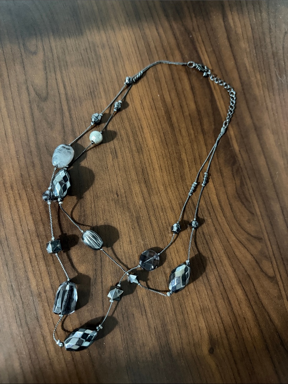 Silver-Tone Multi-Bead Necklace - Women Jewelry